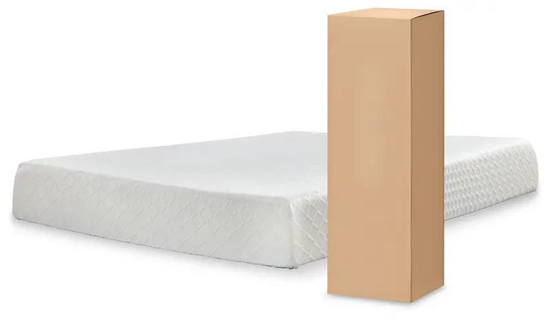 10-Inch Chime Memory Foam Queen Mattress – Bright White