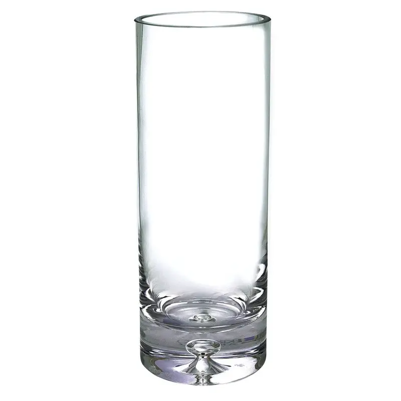 11-Inch Clear Cylinder Crystal Table Vase for Centerpiece Display