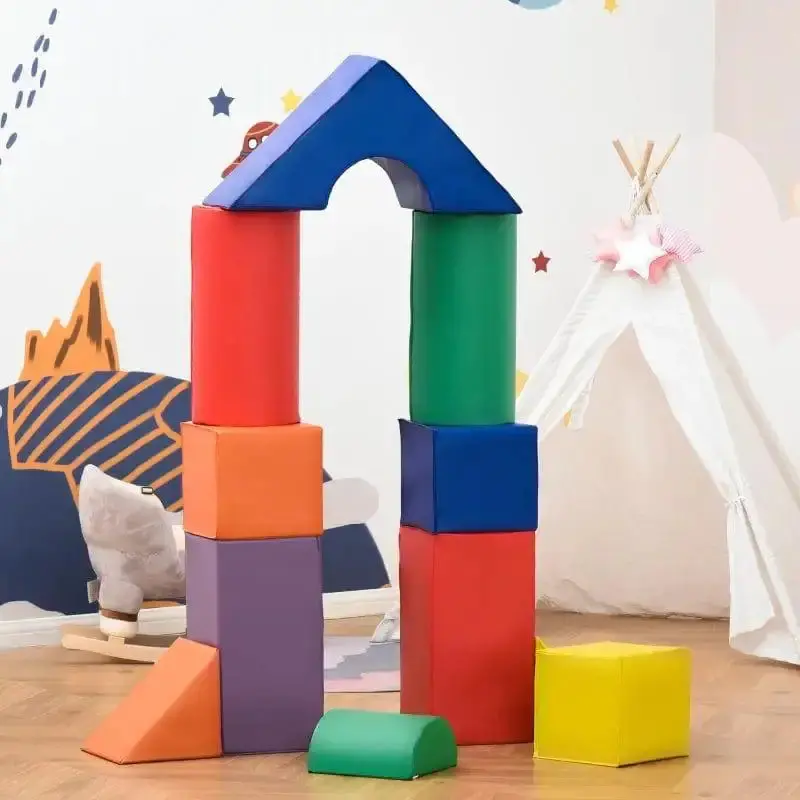 11-Piece Geometric Foam Play Set – Colorful Educational Shapes for Cognitive Growth | HOMCOM