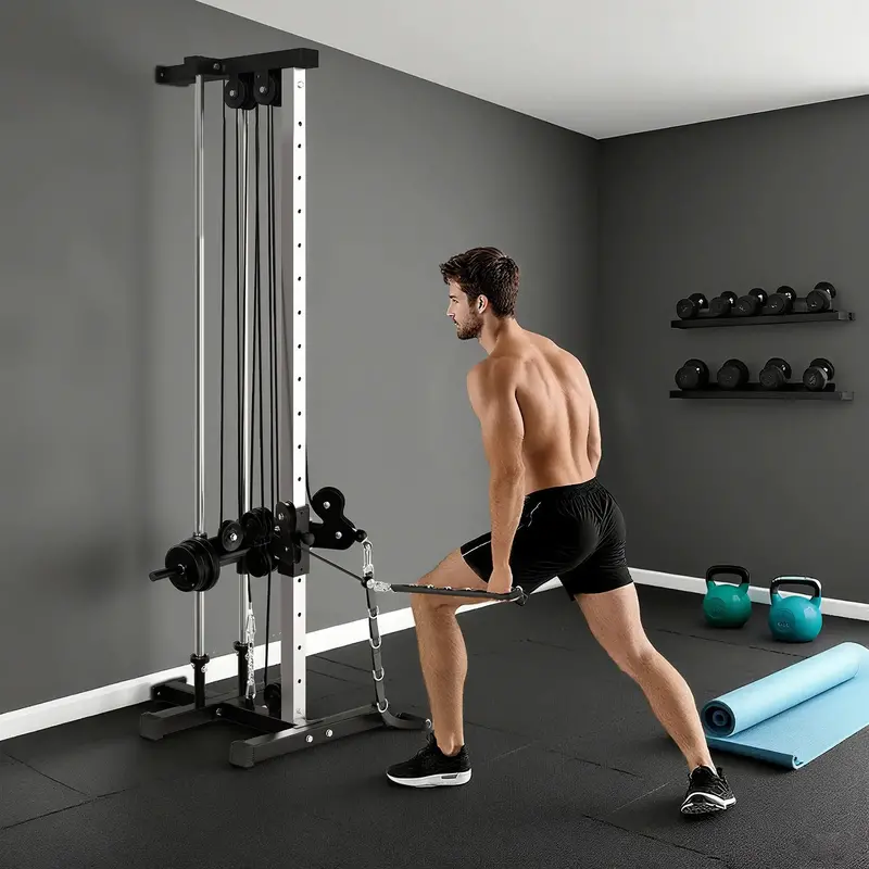 15-Position Wall-Mounted Cable Pulley System for Full-Body Resistance Training – SPORTNOW