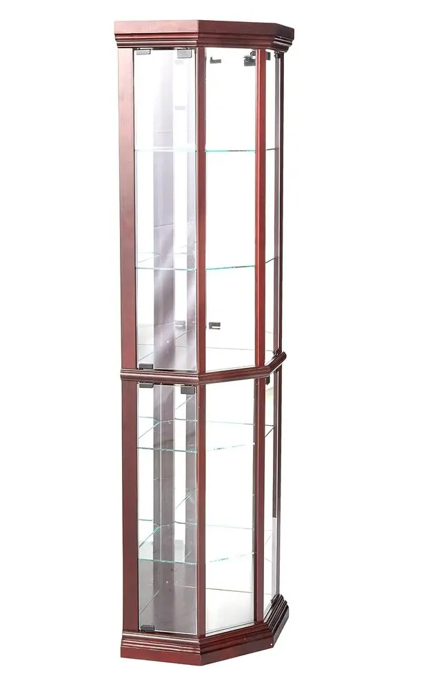 16-Inch Dark Brown Wooden Display Stand for Decor or Plants