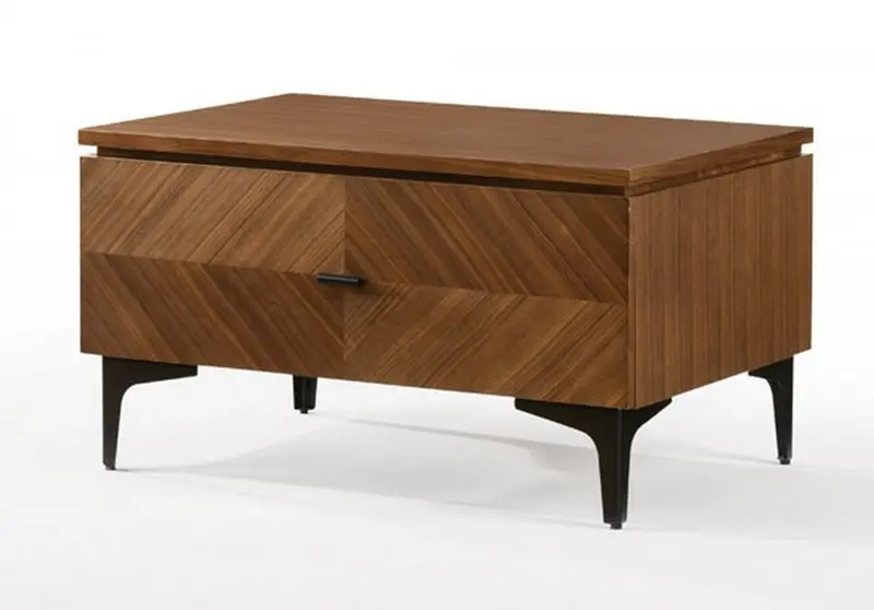 16″ Wooden Nightstand – One-Drawer Solid Wood Design