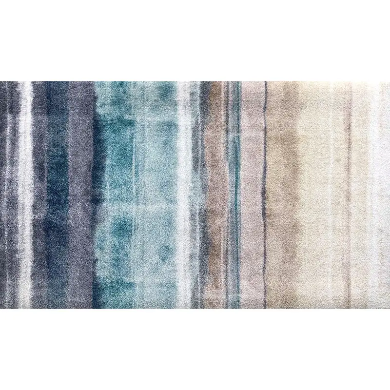 2′ x 4′ Washable Turquoise Ombre Area Rug with UV-Resistant Finish