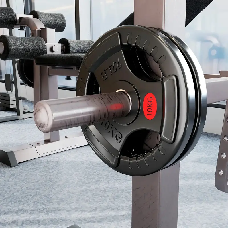 20kg Olympic Weight Plate Set (2×10kg) | Heavy-Duty Black Plates Featuring Triple-Grip Edges & 5cm Hub | SPORTNOW