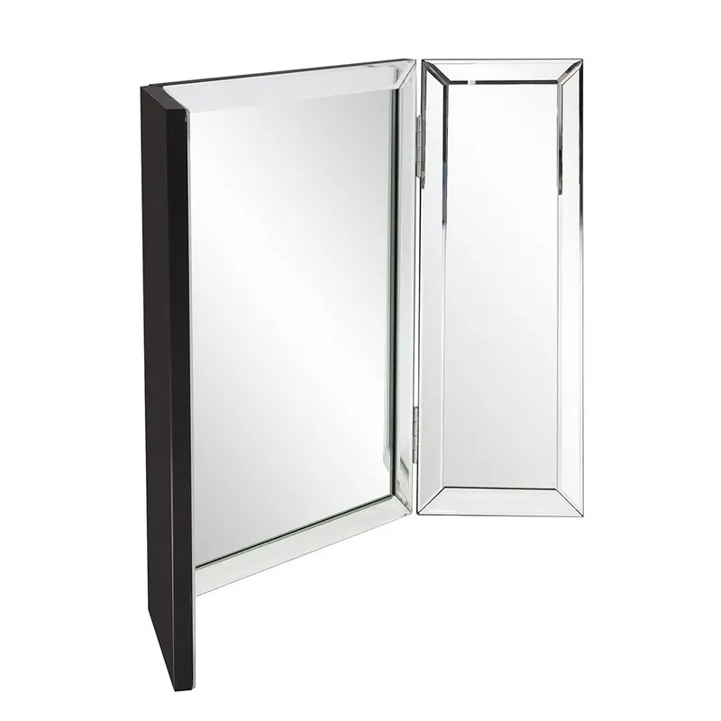 21-Inch Framed Accent Mirror – Compact Oval Mirror with Refined Border