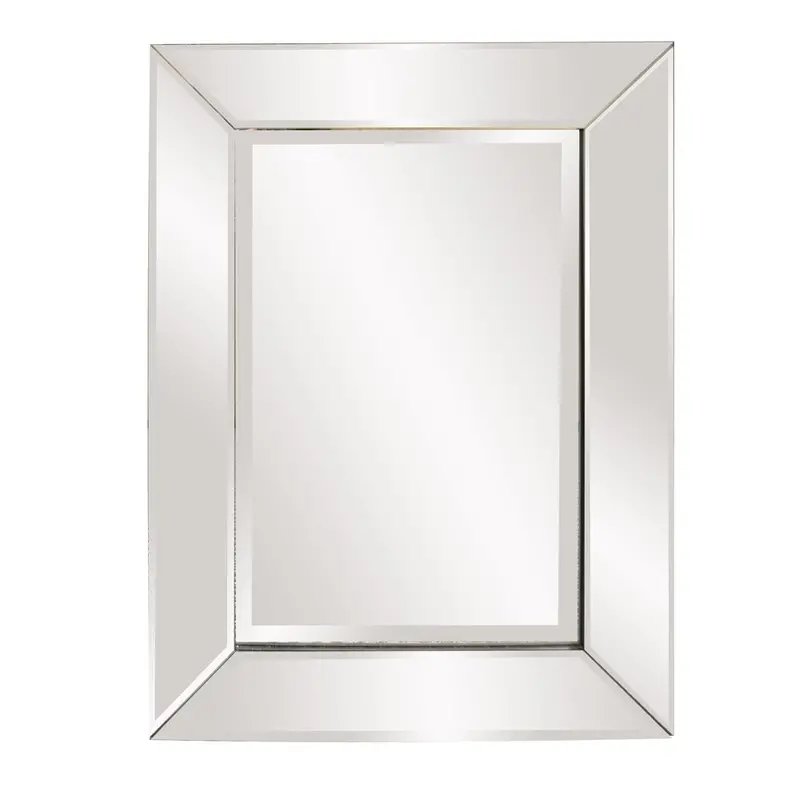 24-Inch Clear Beveled Edge Mirror – Minimalist Frameless Design