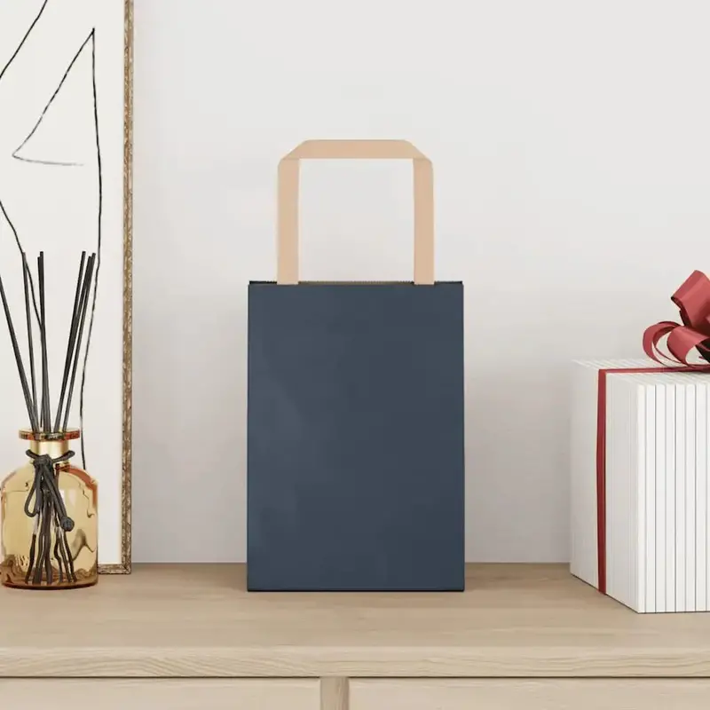 250-Count Blue Kraft Gift Bags – 15x8x21cm, Recyclable 100g/m² Paper Packaging for Presents by VIDAXL