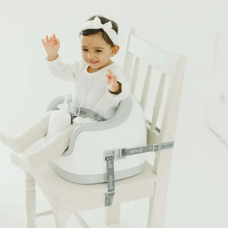 3-in-1 Multi-Function Baby Seat – Cool Grey Floor Chair, Feeding Booster, and Toddler Support