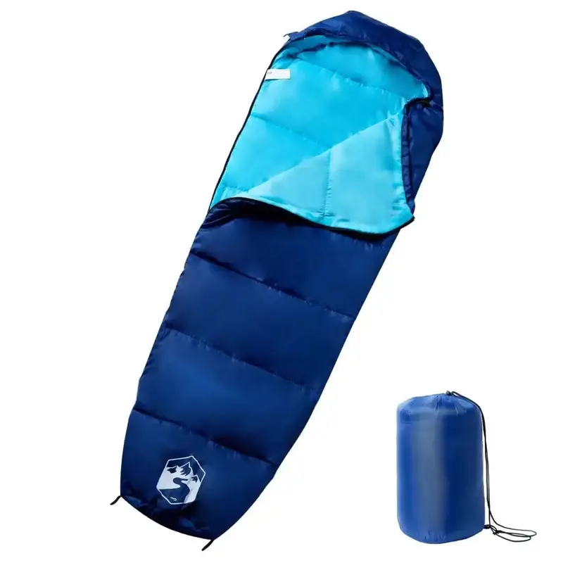 3-Season Mummy-Style Sleeping Bag – Navy and Blue Thermal Design for Outdoor Adventures