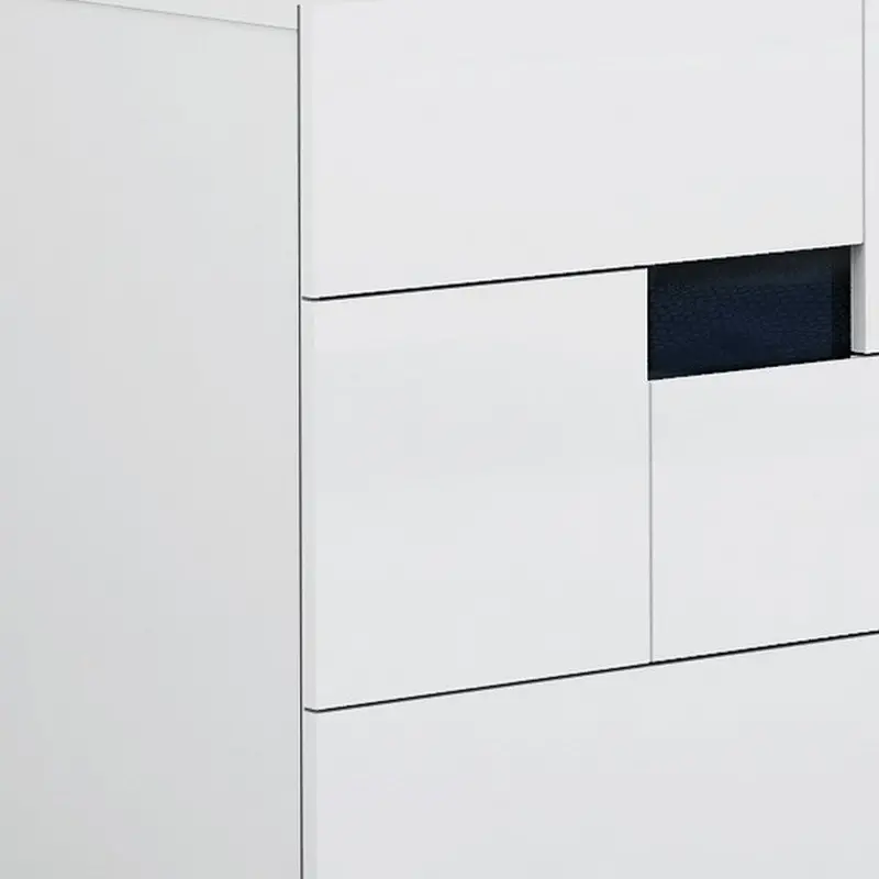 30-inch Superb White High-Gloss Dresser with Glossy Finish