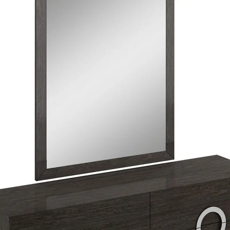 31-inch Refined Grey High-Gloss Dresser with Soft-Close Drawers