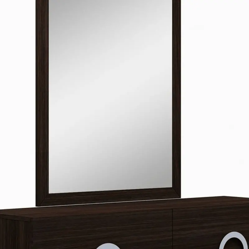 31-Inch Wenge High-Gloss Modern Dresser with Refined Silhouette