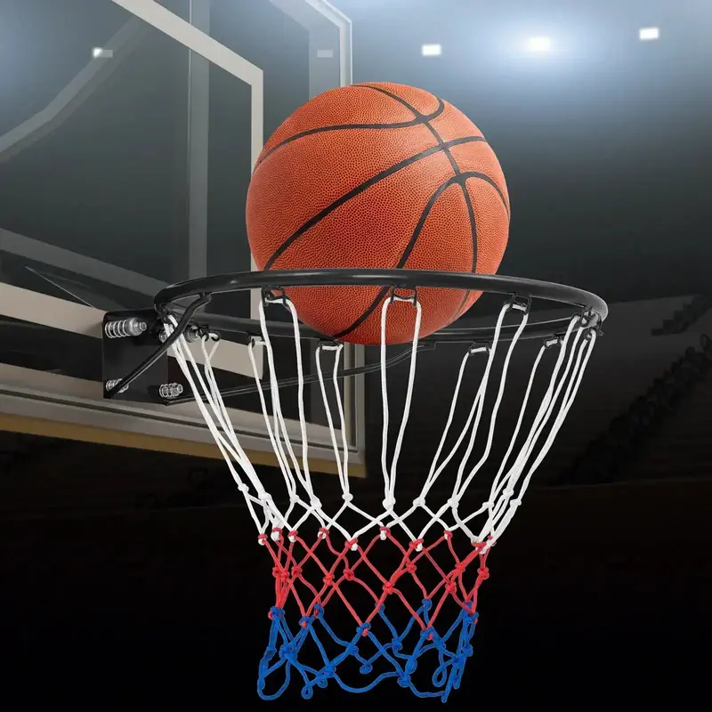 39 cm Heavy-Duty Basketball Rim in Black | Wall-Mounted Steel Hoop with All-Weather Net by VIDAXL