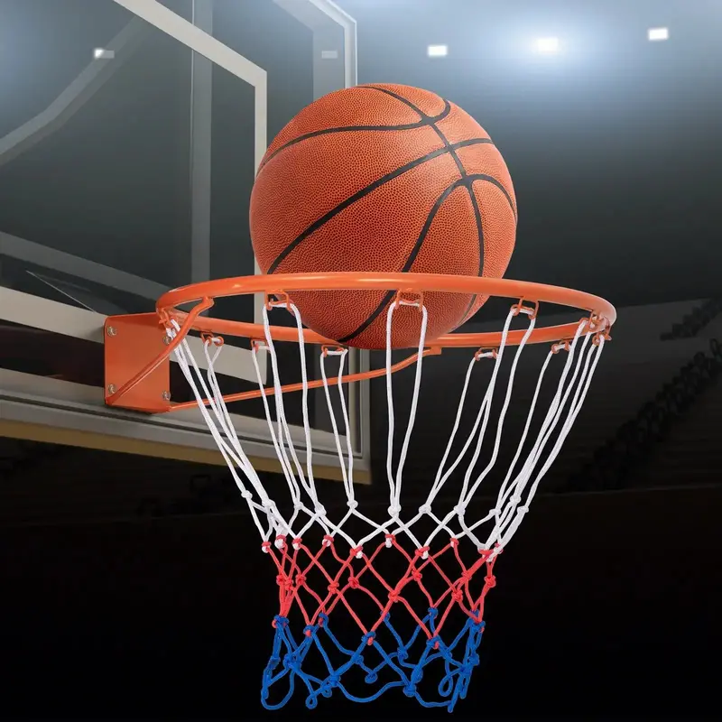 39 cm Orange Basketball Rim with Steel Frame & All-Weather Net – Wall-Mounted Design by VIDAXL