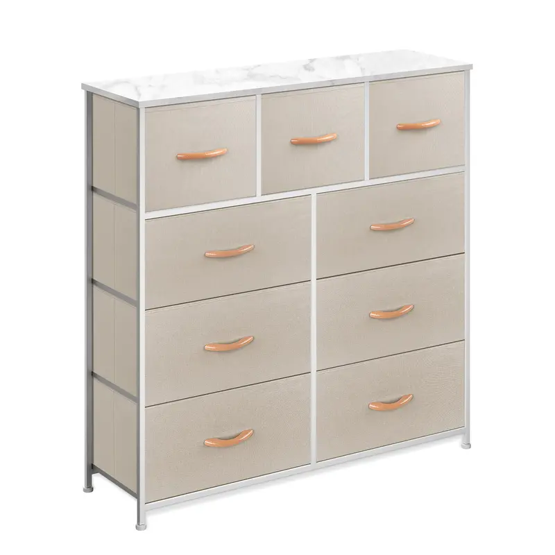 39-Inch Beige Accent Cabinet Featuring Open Shelf Storage