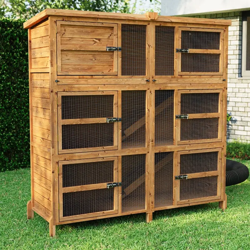 6-Foot Chartwell Triple Guinea Pig Hutch – Roomy Three-Compartment Home
