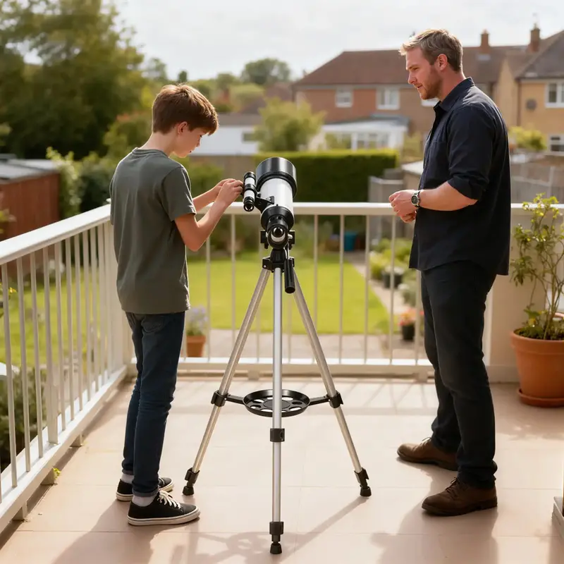 70mm Beginner Astronomical Telescope – Refractor Scope with Dual Eyepieces & Finder for Stargazing