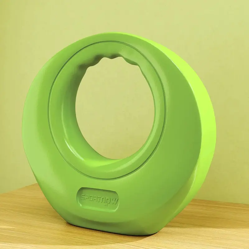 8kg Sand-Filled Kettlebell in Green | Wide Ergonomic Handle with Non-Slip Grip | SPORTNOW
