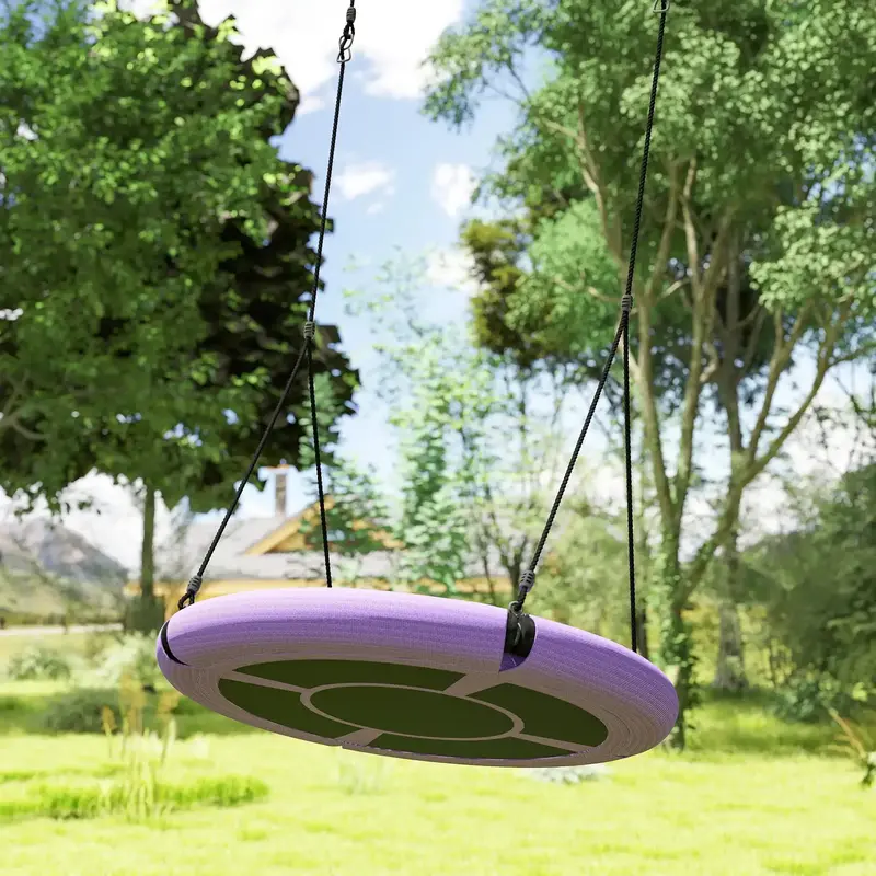 98cm Purple Foam-Padded Outdoor Nest Swing Seat | AIYAPLAY