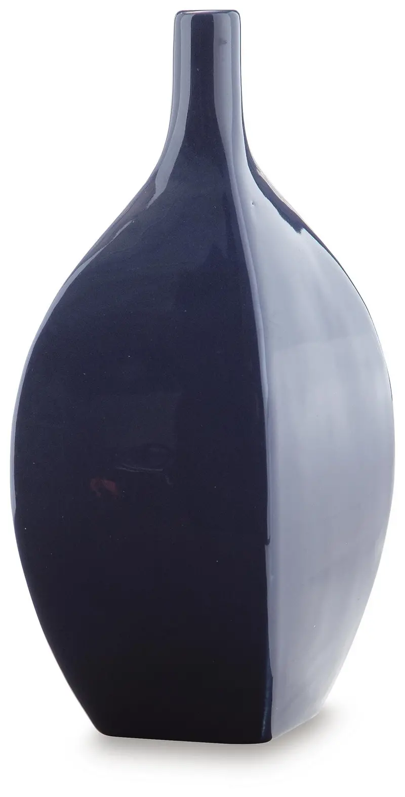 Abtinson Navy Blue Ceramic Vase – Coastal-Inspired Home Accent
