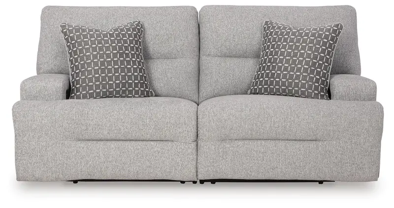 Acklen Place Pewter 2-Piece Power Reclining Loveseat Sectional