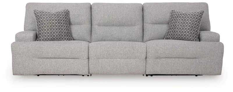 Acklen Place Pewter 3-Piece Power Reclining Sofa Sectional