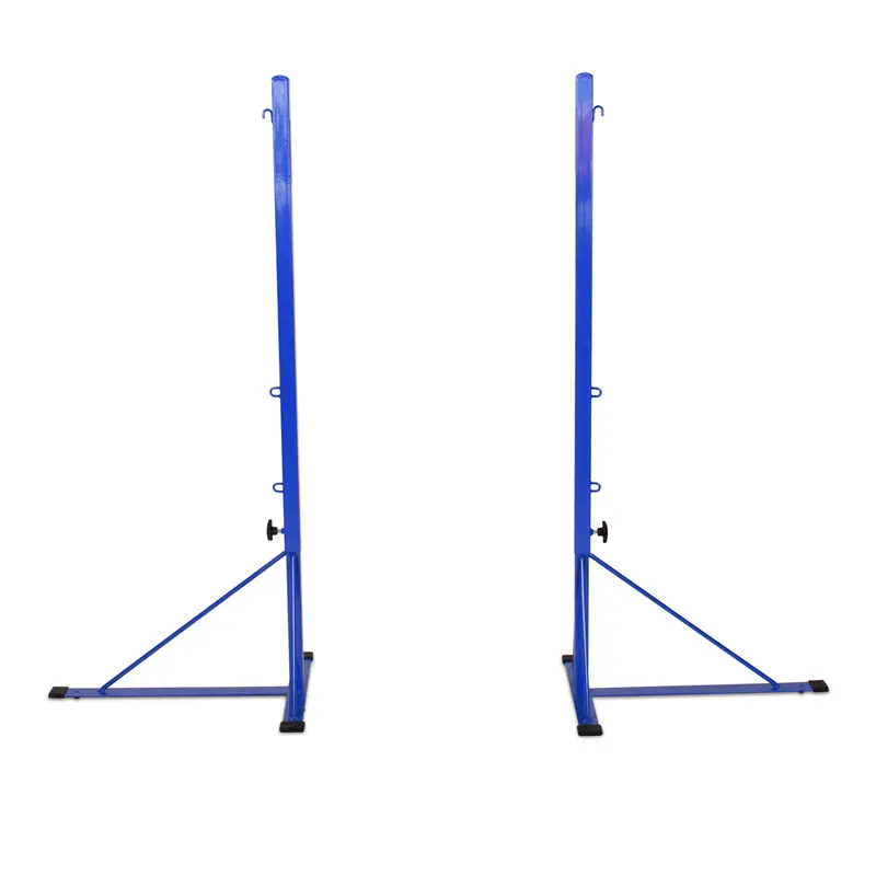 Adjustable Badminton Post T-Base Pair with Stability Feet
