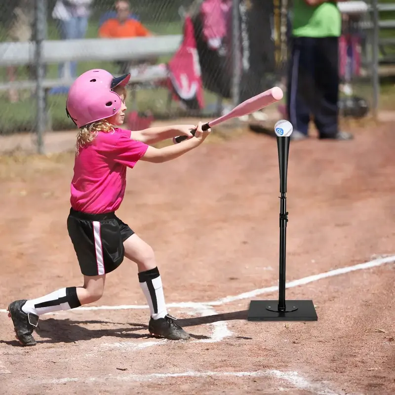 Adjustable Baseball Batting Tee – Sturdy Anti-Tip Base with Height Range 63–91cm