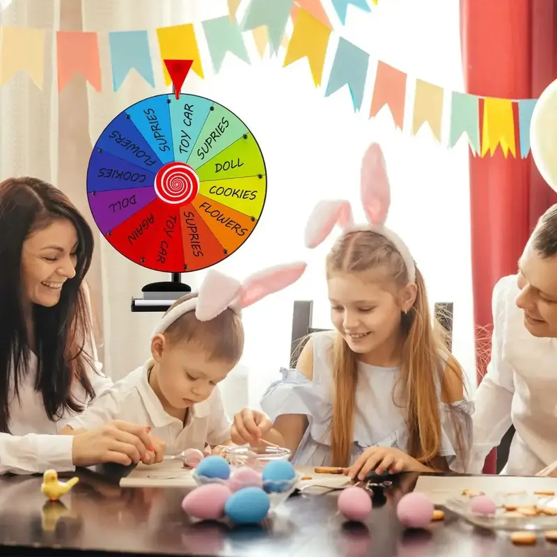 Adjustable Spinning Prize Wheel – 12-Slot Customizable Game Wheel for Events & Classrooms by COSTWAY