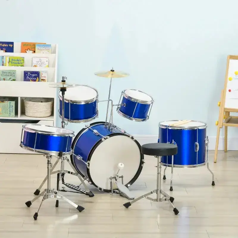 AIYAPLAY 11-Piece Kids Drum Set – Adjustable Junior Drum Kit with Maple Wood Construction