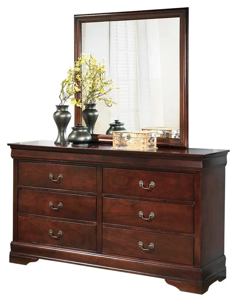 Alisdair Reddish Brown Dresser with Matching Mirror