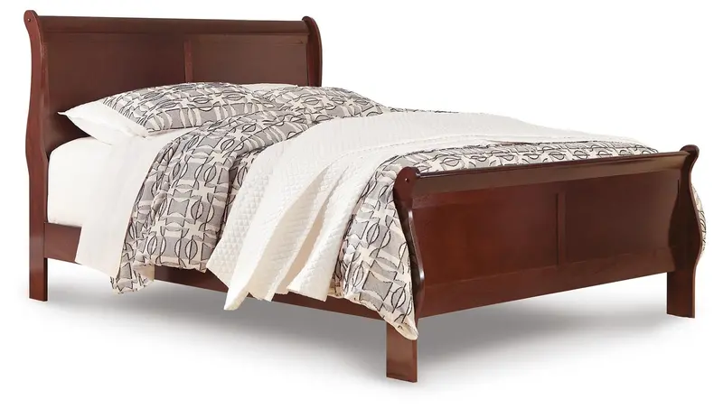 Alisdair Reddish Brown King Sleigh Bed