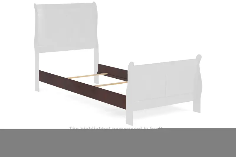 Alisdair Reddish Brown Twin Sleigh Bed Frame