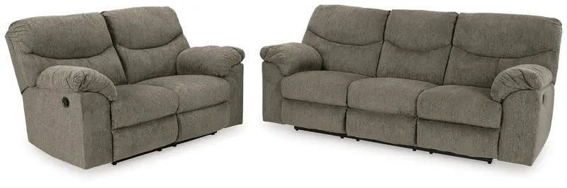 Alphons Putty Upholstered Sofa and Loveseat Pair