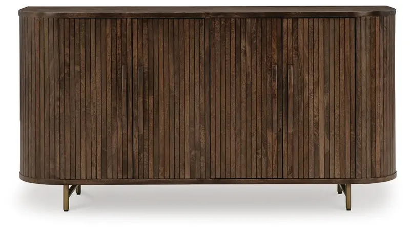 Amickly Dark Brown Wood Accent Cabinet