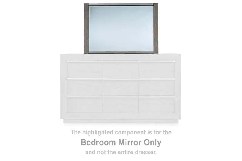 Anibecca Weathered Gray Farmhouse-Style Bedroom Mirror