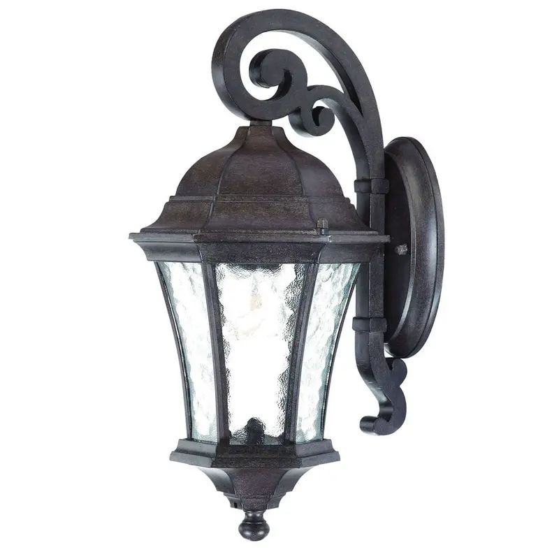 Antique Black Tapered Wall-Mount Lantern Light