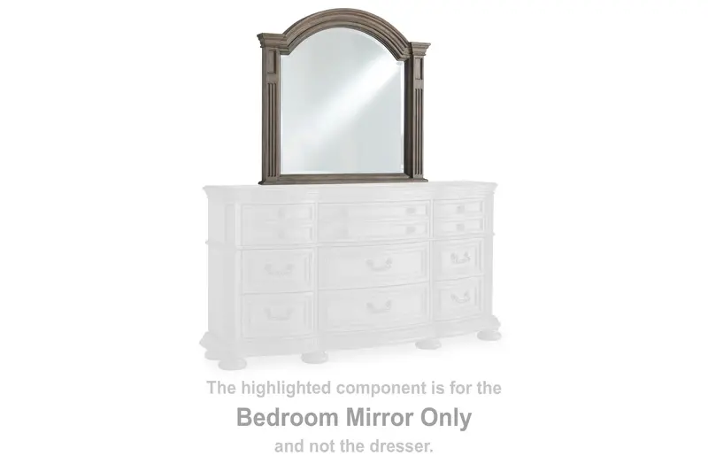 Ardenfield Light Brown Frame Bedroom Mirror