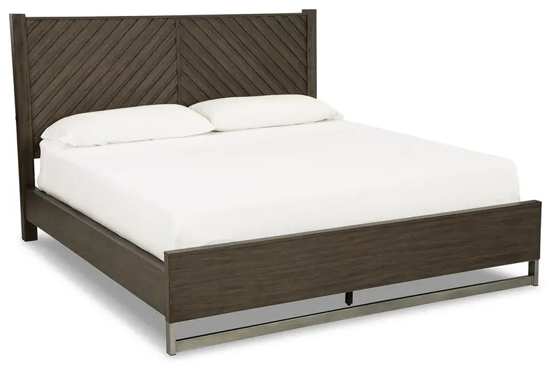 Arkenton Grayish-Brown California King Panel Bed