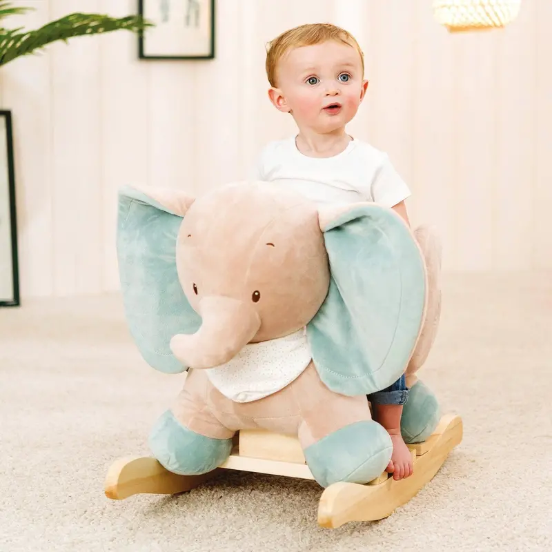 Axel Elephant Rocker for Toddlers – Ergonomic Design with Safety Harness and Anti-Tip Base by NATTOU
