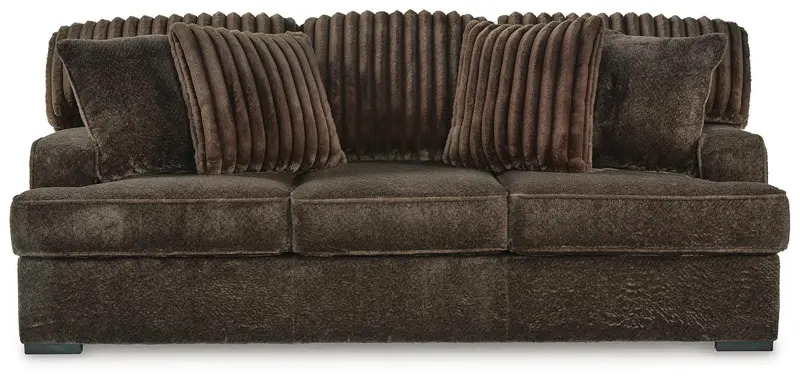 Aylesworth Chocolate Brown 3-Seater Sofa