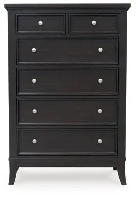Bambori Elegant Dark Brown 6-Drawer Chest