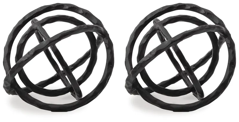 Barlee Black Metallic Sculpture – Set of 2