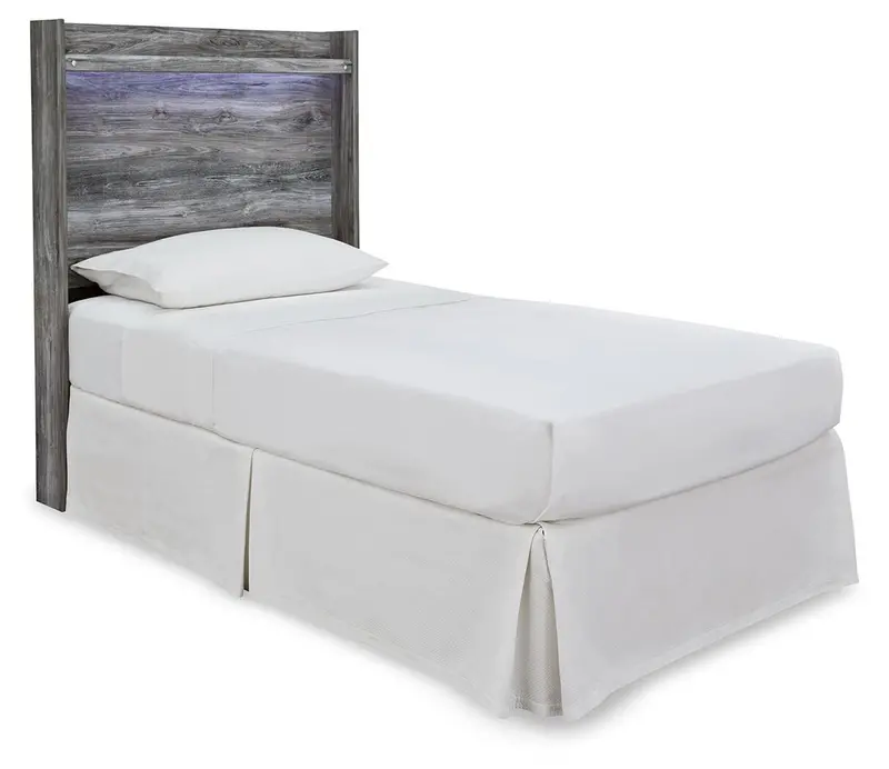 Baystorm Gray Twin Panel Headboard with Clean Lines