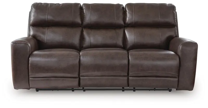 Beadel Smoke Power Reclining Sofa with Adjustable Headrest