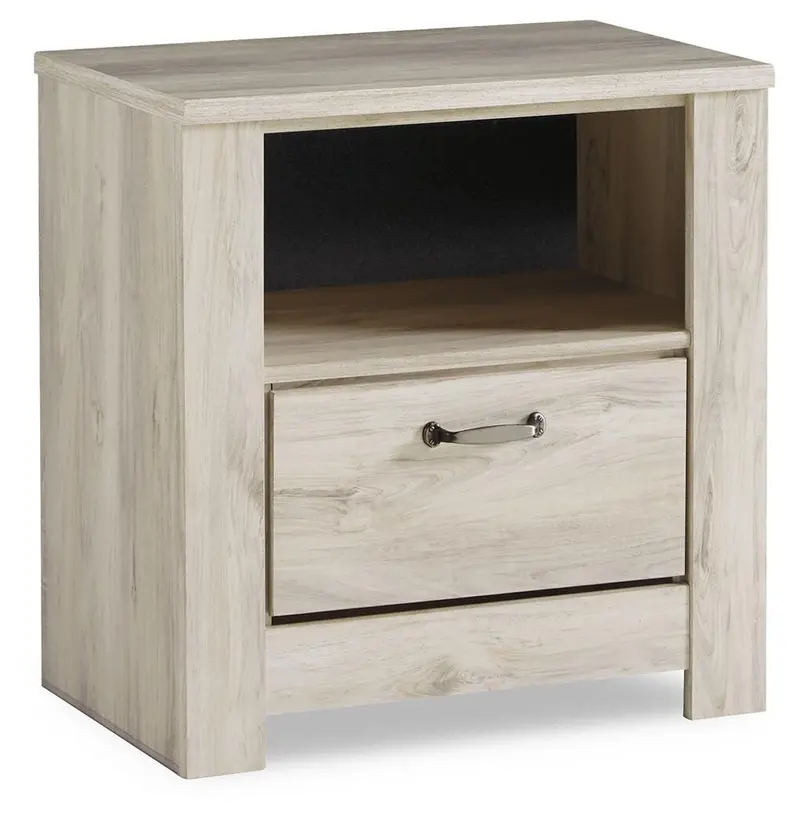 Bellaby Whitewash 1-Drawer Nightstand