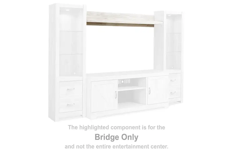 Bellaby Whitewash Bridge Desk with Clean Transitional Design