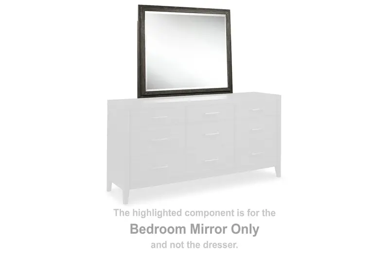 Bellvern Dark Gray Wall Mirror for Bedroom