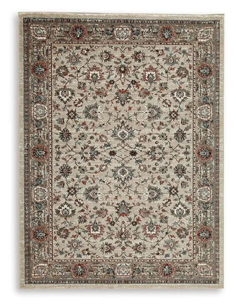 Beritham Blue Brown Beige Medium Contemporary Rug