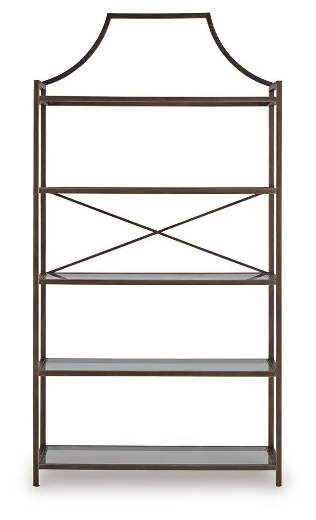 Bernonly Antique Bronze-Finished Bookshelf